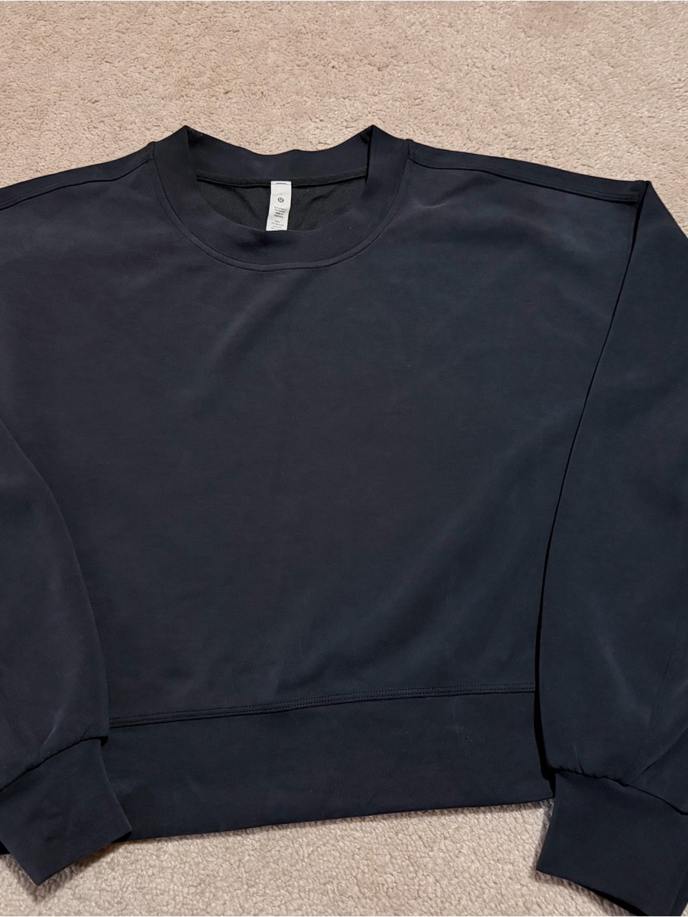 Lululemon Perfectly Oversized Softstreme crew sweatshirt- Black